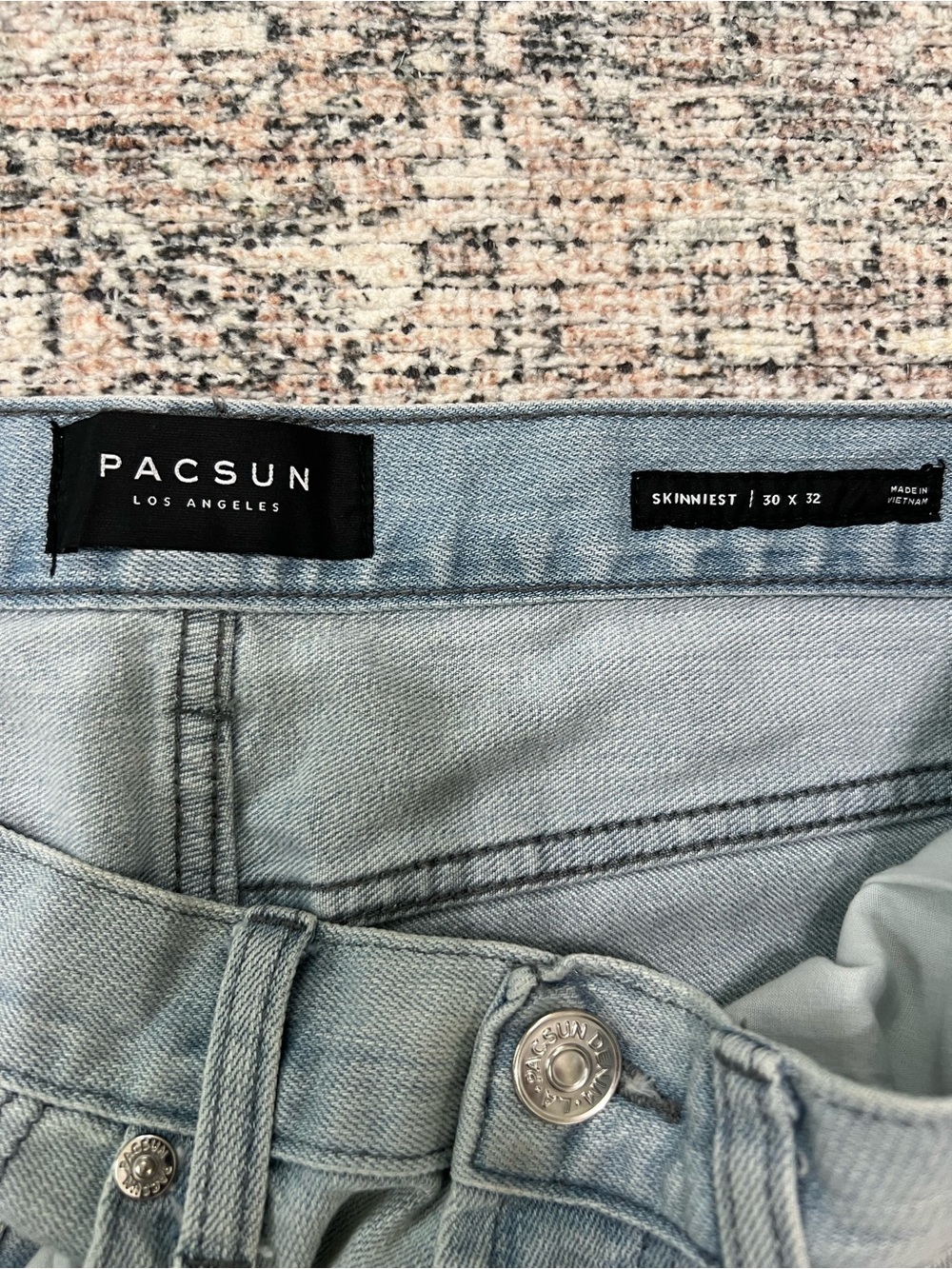 Pacsun Jeans Womens 30 Distressed Skinny Light Wash Stretch - Picture 10 of 12
